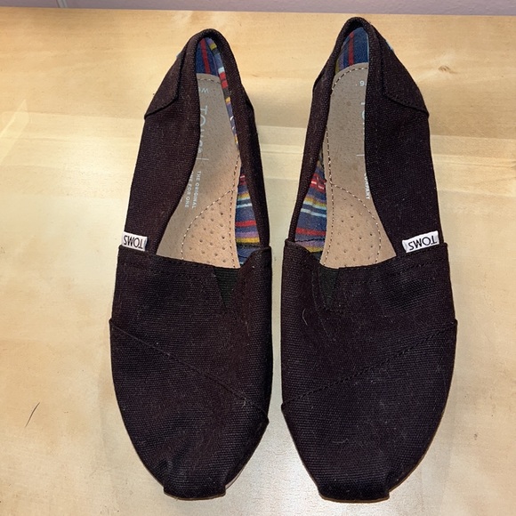 TOMS Women’s Alpargata Heritage Canvas in Black. Size 6. - Picture 2 of 5